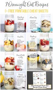 Uncooked, rolled oats that you use in overnight oats check out our favorite mouthwatering overnight oats recipes coming up that will keep you on track typically, you can keep oats in dry storage because the low moisture content of the oats prevents. 7 Overnight Oats Recipes Free Printable Thriving Home