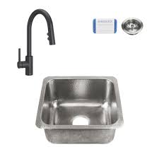 all in one crafted stainless steel sink