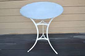 Small Circular Zinc Garden Table