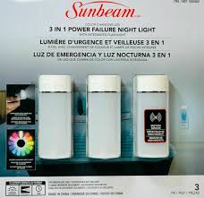 Sunbeam Color Changing Led Power Failure Night Light 3 Pack For Sale Online Ebay