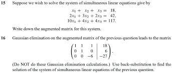 simultaneous linear equations
