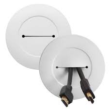 Legrand Cca6 Wiremold In Wall Low Voltage White Grommet Kit With Mounting Brackets And Hole Saw White Grommet