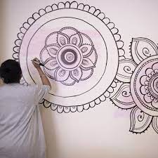 diy mandala wall art with a sharpie