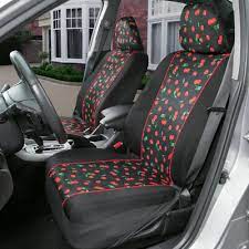 Car Seat Covers Set Cherry 4 Pc Front