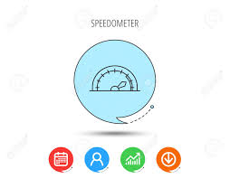 Speedometer Icon Speed Tachometer With Arrow Sign Calendar