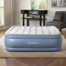 inflatable air mattress with inset pump