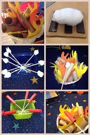 Preschool summer camp themes 2019. Play Campfire Made Out Of Cotton Balls Toilet Paper Tubes And Construction Paper Hav Dramatic Play Preschool Camping Theme Preschool Camping Theme Classroom