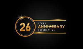26 year anniversary celebration golden