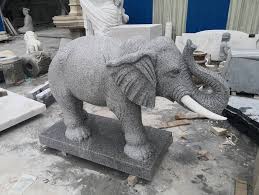 Marble Stone Elephant Garden Statue