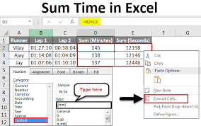 excel formula to sum time values