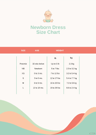 baby dress size chart pdf