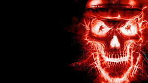 cool flaming skull wallpapers images