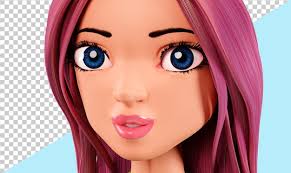 beautiful smiling 3d woman cartoon