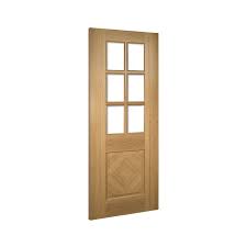 Internal Door Oak Kensington With Clear