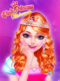 pink princess makeup and dress up salon