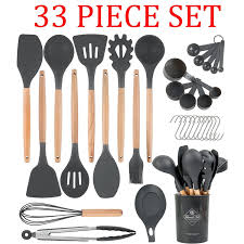33 pcs silicone kitchen utensil set