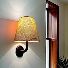 Wall Sconce Lamp With Jute Conical Lamp