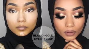 eid makeup tutorial black and gold