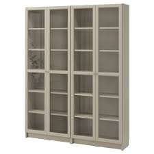 ikea bookcase with glass doors