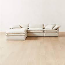 performance linen sectional sofa
