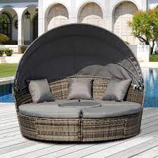 outsunny 4 pieces outdoor daybed patio