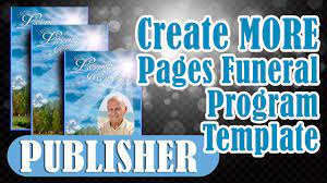 funeral program template publisher
