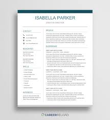Made on black and white. Free Google Docs Resume Template Career Reload
