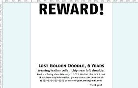 Lost Pet Flyer Template Free Idmanado Co