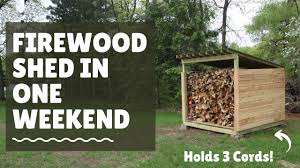 how to build a firewood shed holds 3