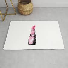 pretty pink lipstick rug by richie
