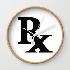 Classic Rx Icon Wall Clock By