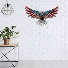Metal Eagle Wall Hanging Art Patriotic