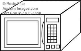 A stove is a kitchen appliance. Coloring Page Drawing Of A Microwave Oven Royalty Free Clip Art Illustration