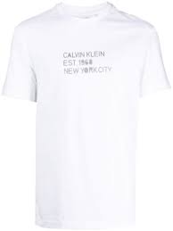 logo print cotton t shirt calvin