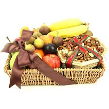 send gourmet fruit n nut basket to uk
