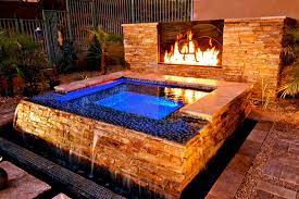 Stunning Backyard Hot Tub With Water