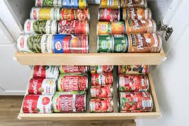 organize deep pantry slide out shelves