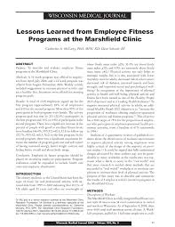Pdf Lessons Learned From Employee Fitness Programs At The
