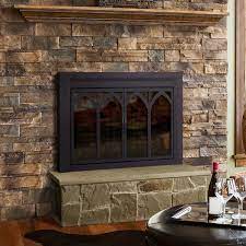 Black Glass Fireplace Doors Ci 3502bl