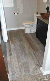 plank tile bathroom flooring