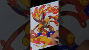 Vẽ pokemon khỉ lửa Infernape - How to Draw pokemon monkey Infernape #Shorts  - YouTube