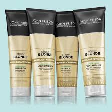 The shampoo works into a thick lather and leaves hair soft and clean. John Frieda Sheer Blonde Go Blonder Lightening Shampoo 8 3 Oz Target