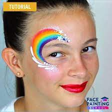 easy and elegant rainbow face paint