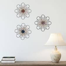 Wood Flowers Wall Decor Set