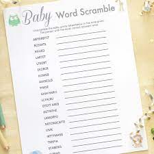 10 quick and printable worksheets. 22 Printable Baby Shower Word Scrambles