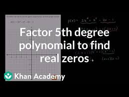 Factoring 5th Degree Polynomial To Find