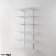 Twin Slot White Wall Mounted Shelving