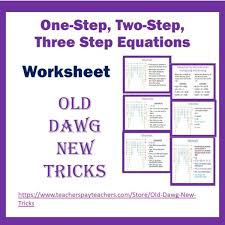 Step Equations Worksheet