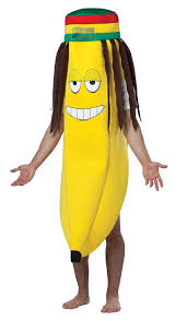 Rasta Imposta Reggae Dreadlock Hat Wearing Adult One Piece Party Happy Banana Costume