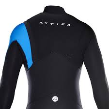 Attica Wetsuits Omega Gbs 3 2mm Zipperless Steamer Black Electric Blue 2019 20 Summer Range